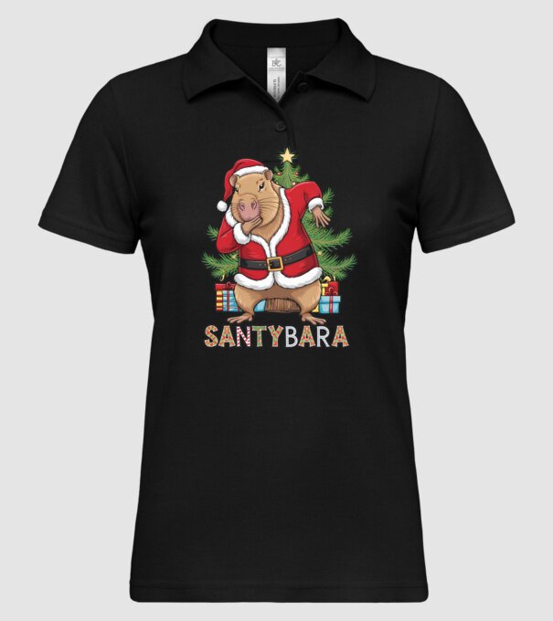 Santybara model negru pe tricou