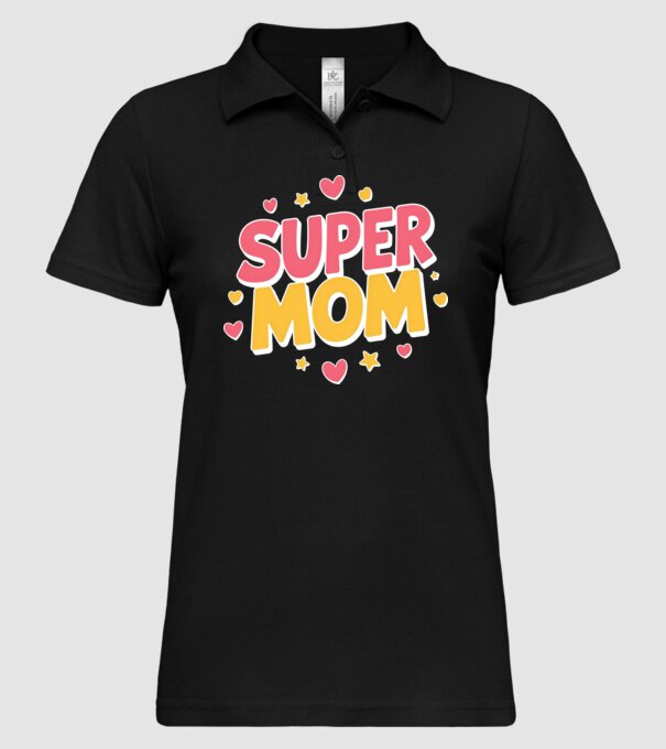 Super Mom Negru model negru pe tricou
