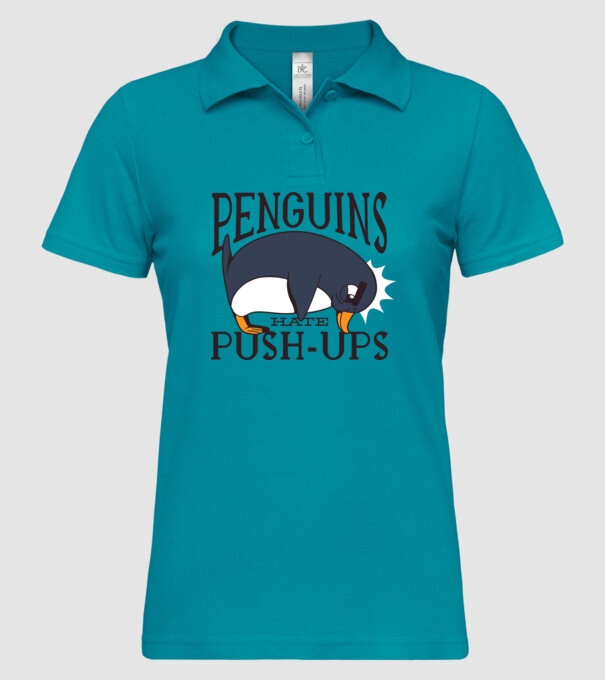 Pinguinii urăsc flotările model turcoaz pe tricou