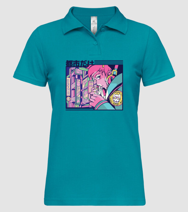 Anime Țigaretă model turcoaz pe tricou