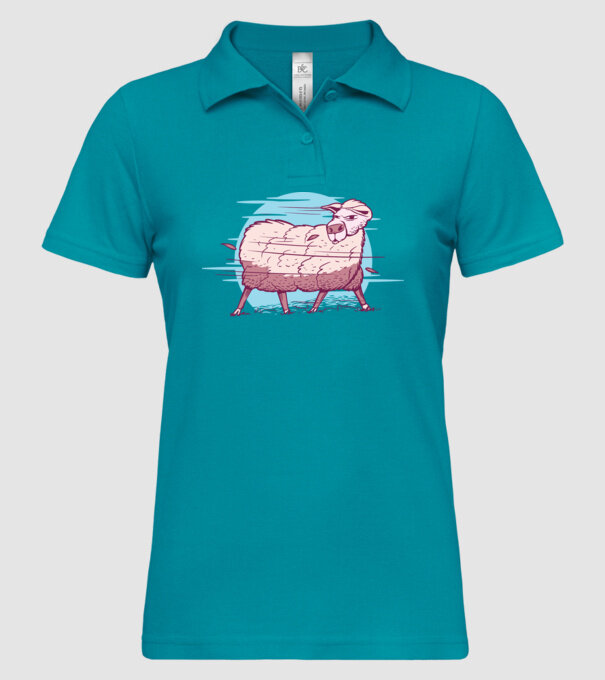 Miel în furtună model turcoaz pe tricou