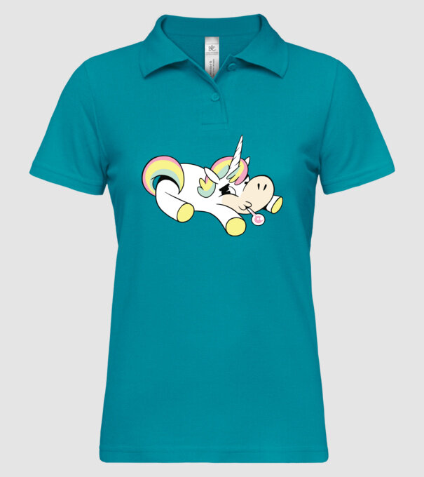 Unicorn bolnav model turcoaz pe tricou