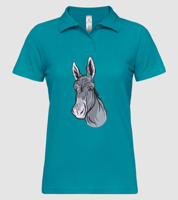 Măgăruș model turcoaz pe tricou