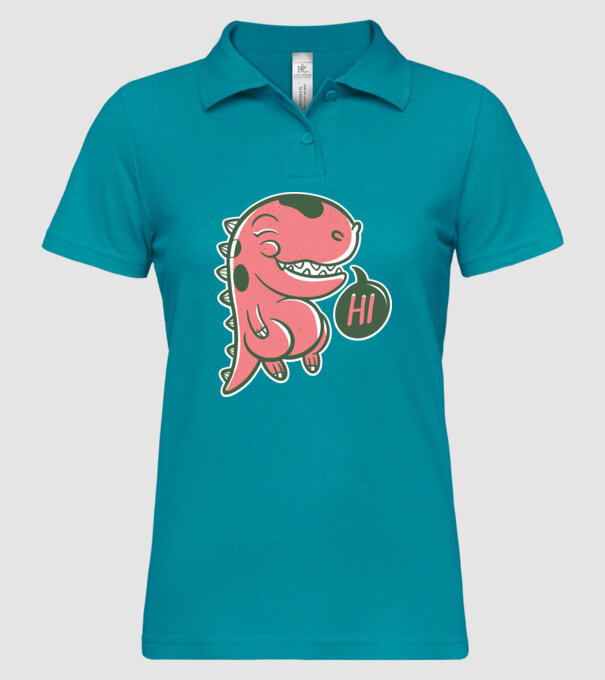 Dinozaur drăguț model turcoaz pe tricou
