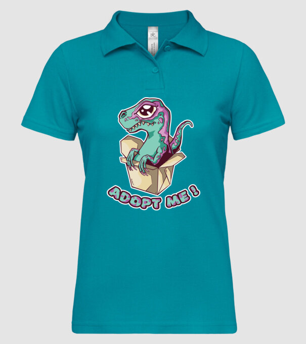 Raptor drăguț model turcoaz pe tricou