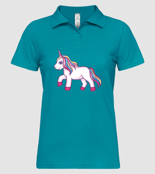 Unicorn drăguț model turcoaz pe tricou