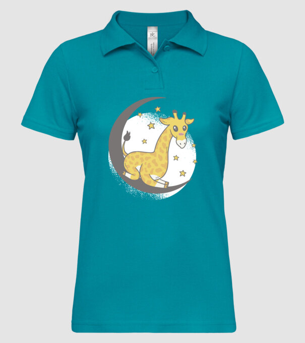 Girafă drăguță model turcoaz pe tricou