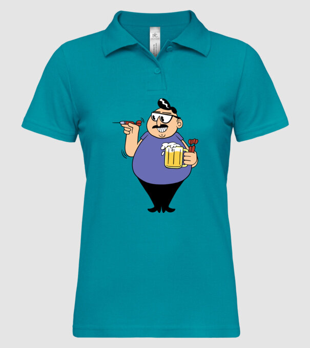 Jucător de darts model turcoaz pe tricou
