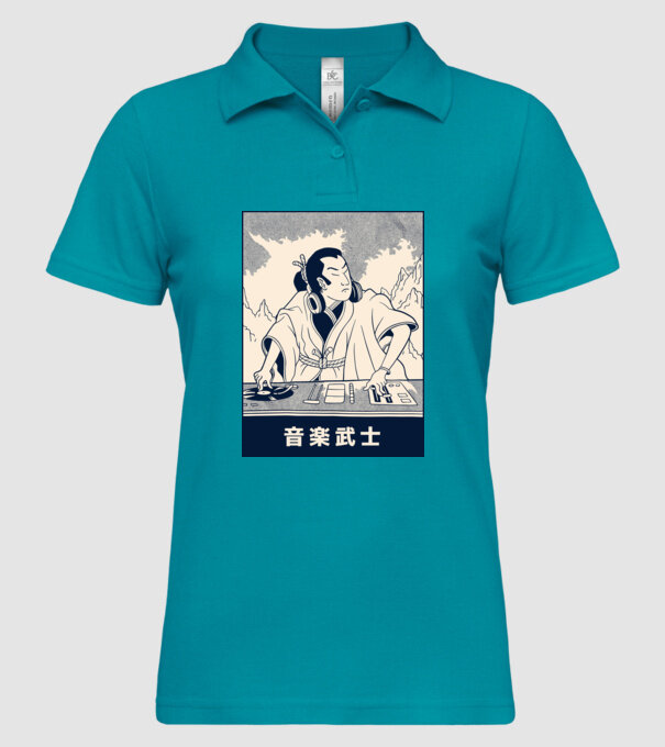 DJ Samurai model turcoaz pe tricou
