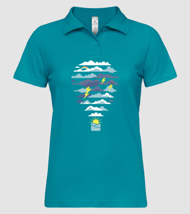 Nor Balon model turcoaz pe tricou