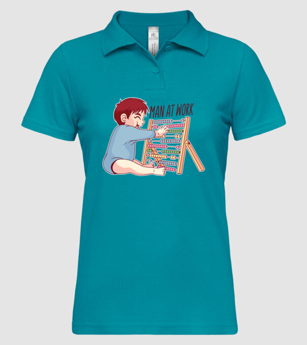 Bărbat la lucru tricou amuzant model turcoaz pe tricou