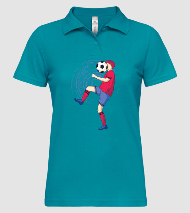 Fotbalist model turcoaz pe tricou