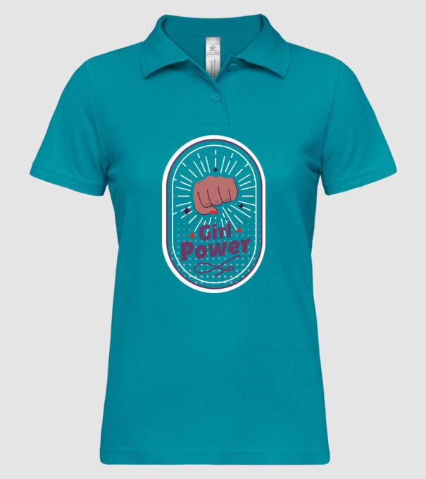 Girl Power Ziua Femeii model turcoaz pe tricou