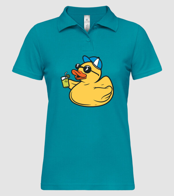 rățușcă de cauciuc Vacanță model turcoaz pe tricou