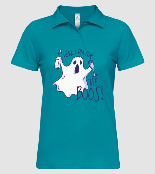 Here I am for the Boos model turcoaz pe tricou