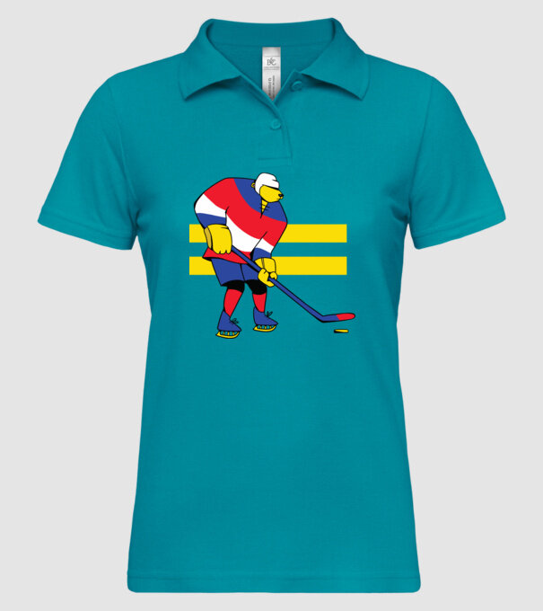 Urs hocheist model turcoaz pe tricou