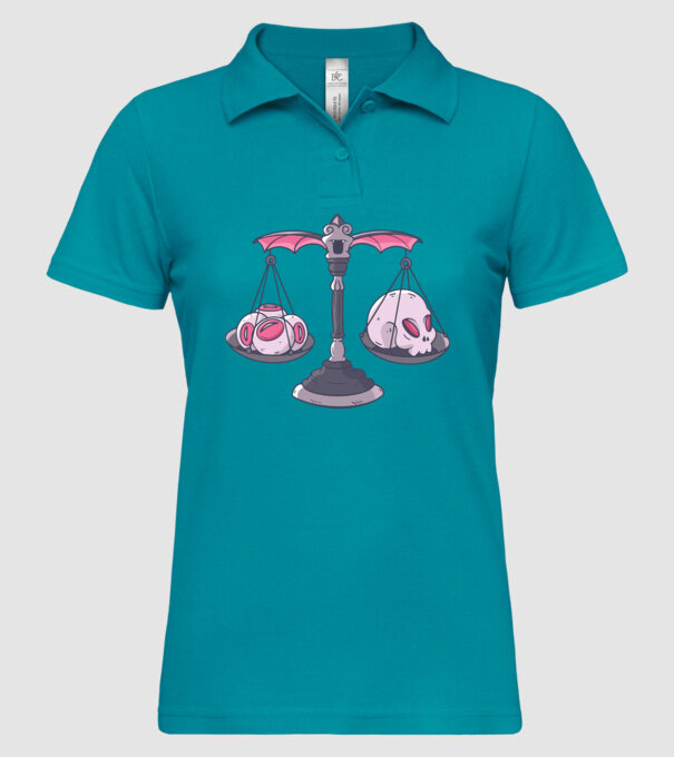 Balanță Horror model turcoaz pe tricou