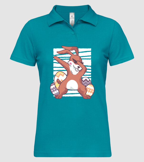 Iepure de Paște DAB model turcoaz pe tricou