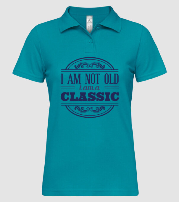 'I''m not old, I am a Classic' model turcoaz pe tricou