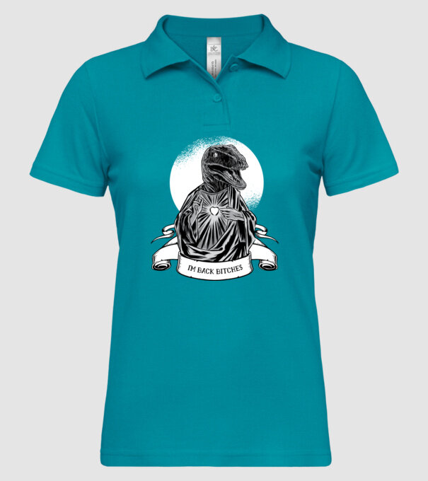 Iisus Raptor Dinozaur model turcoaz pe tricou