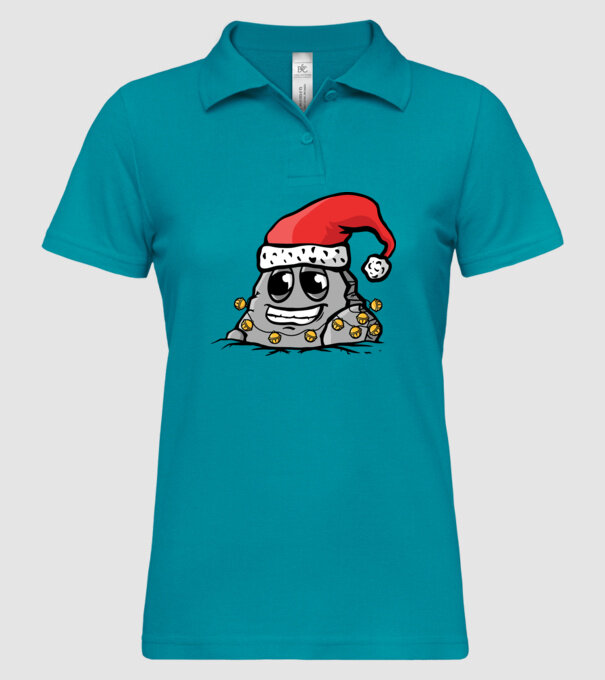 Stâncă de Crăciun model turcoaz pe tricou
