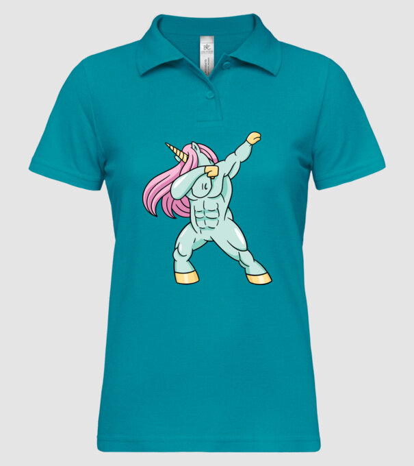Unicorn Body Building DAB model turcoaz pe tricou