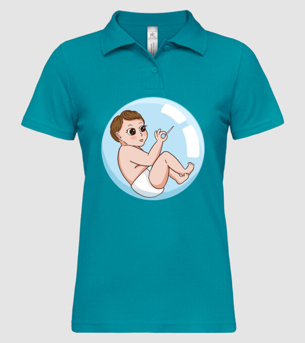 Bebeluș model turcoaz pe tricou