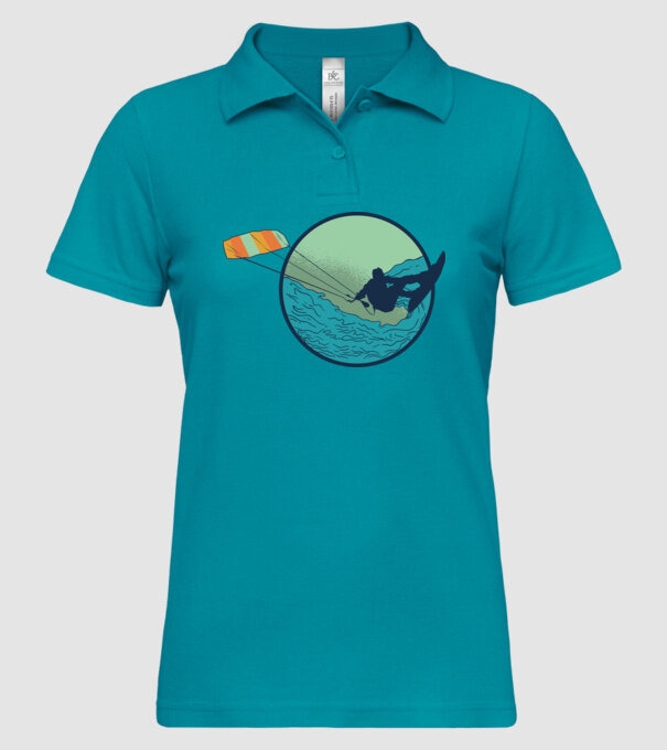 Tricou Kitesurf model turcoaz pe tricou