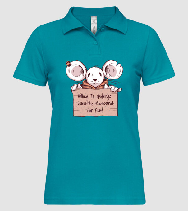 Șoarece Cerșetor model turcoaz pe tricou