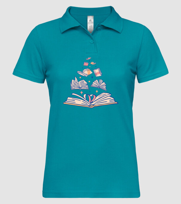 Cărți model turcoaz pe tricou