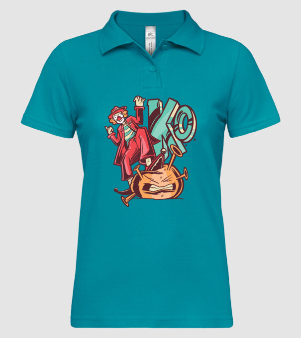 Coronavirus KO model turcoaz pe tricou