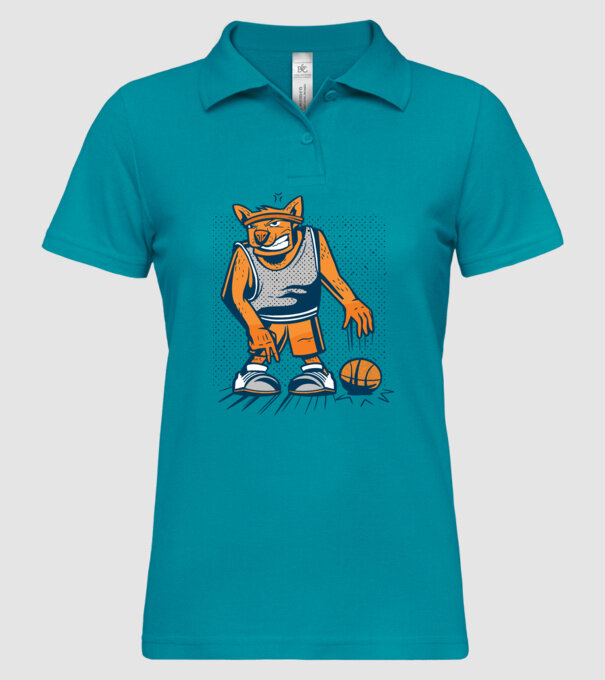 câine baschetbalist model turcoaz pe tricou