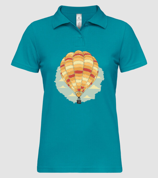 Aerostat model turcoaz pe tricou