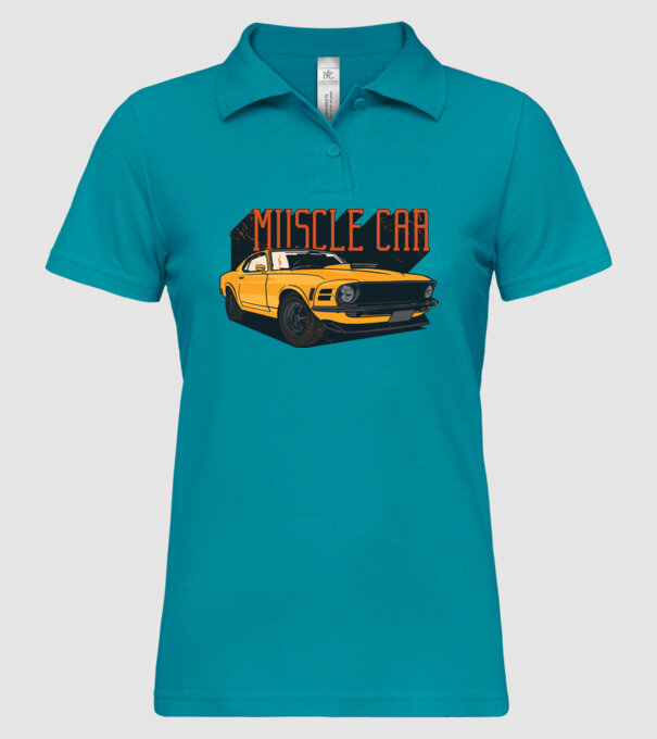 Mașină sport cool model turcoaz pe tricou