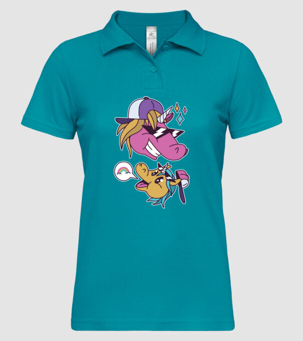 Unicorni cool model turcoaz pe tricou