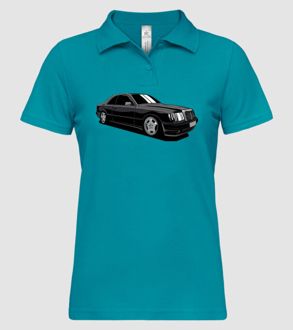 Mercedes model turcoaz pe tricou