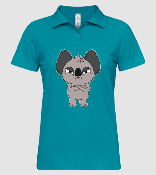 Koala Supărat model turcoaz pe tricou
