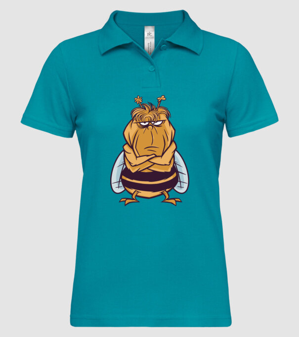 Albină Supărată model turcoaz pe tricou