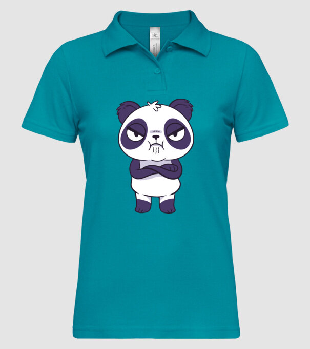 Panda furios model turcoaz pe tricou