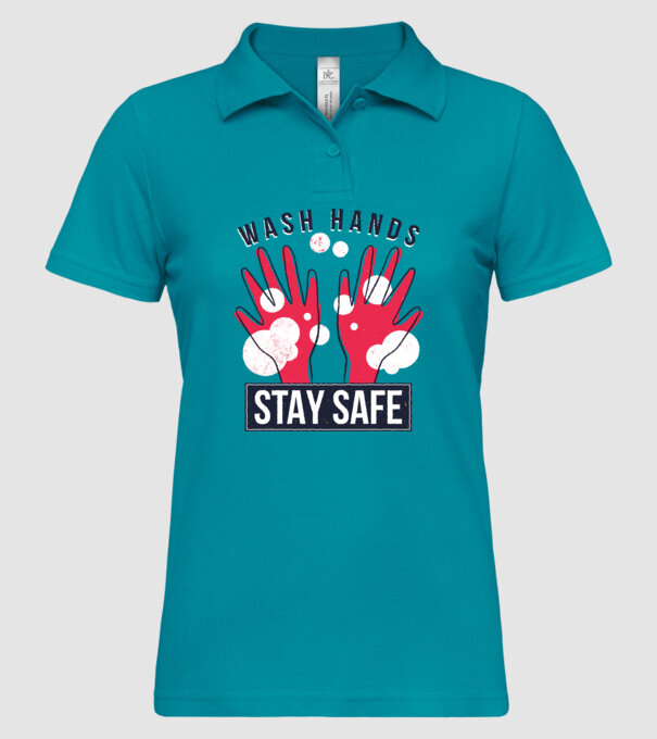 Spală-te pe mâini și fii în siguranță Coronavirus model turcoaz pe tricou