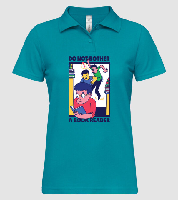 Nu mă deranja în timp ce citesc model turcoaz pe tricou