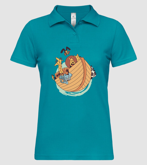 Arca lui Noe model turcoaz pe tricou