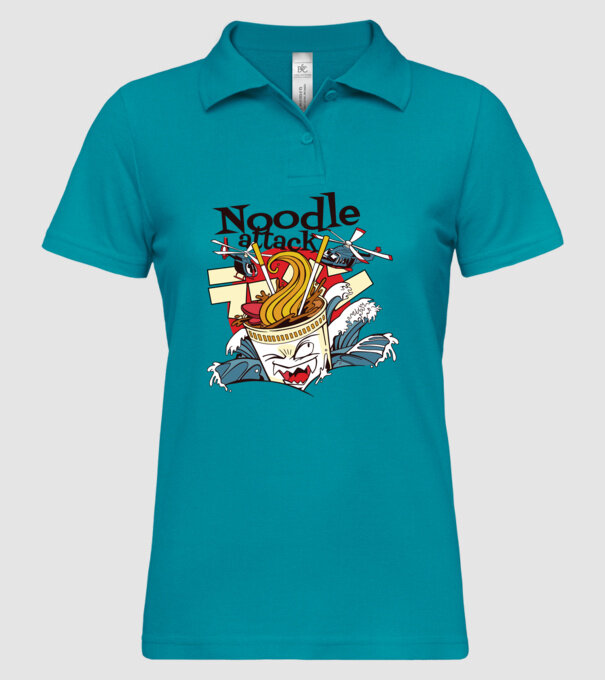 Noodle Attack model turcoaz pe tricou