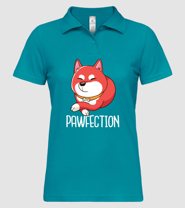 Pawfection Shiba Perfect model turcoaz pe tricou