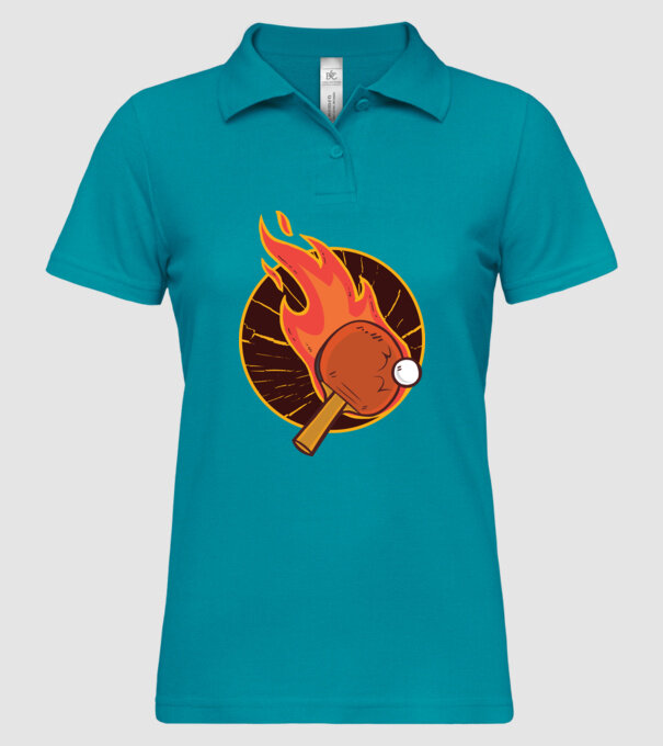 Paletă de ping-pong model turcoaz pe tricou