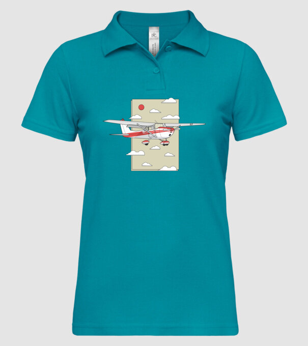 Avion cu elice model turcoaz pe tricou