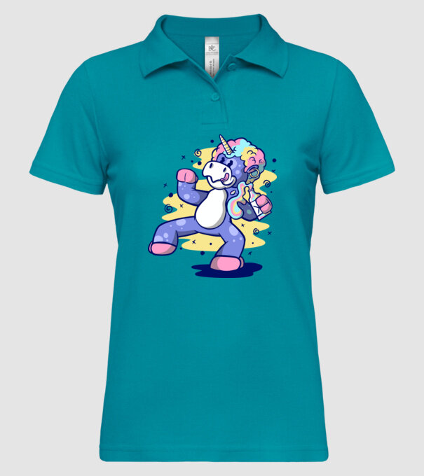 Unicorn beat model turcoaz pe tricou