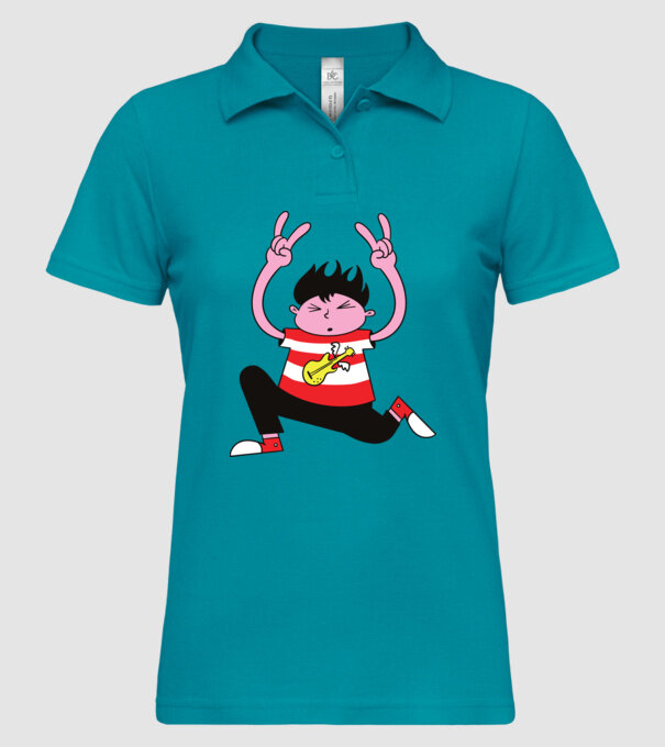 Băiat Rocker model turcoaz pe tricou