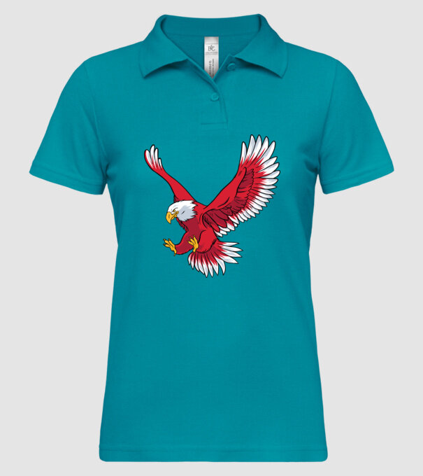 Vultur model turcoaz pe tricou