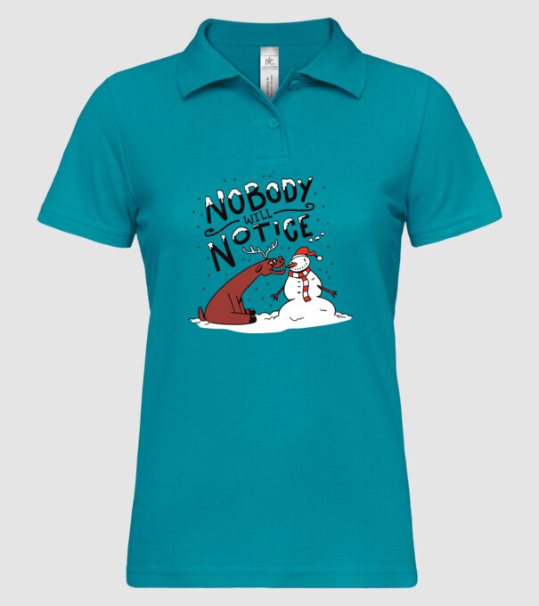 Nimeni nu va observa Om de zăpadă model turcoaz pe tricou